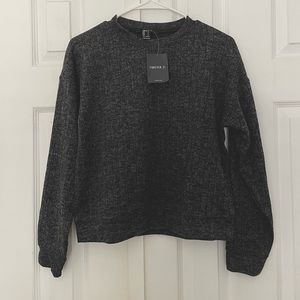 Forever 21 gray heathered/ribbed sweater size S